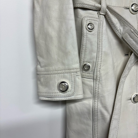 Dolce & Gabbana White Leather Coat SC0002/TELBO SZ 38 - Picture 4 of 16